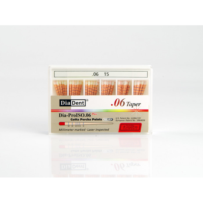 Гуттаперча DiaDent .06 №15 (60 шт/уп) 