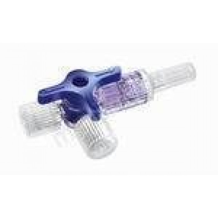 Краник(тройник) трехходовой OnePlus, синий (уп  50шт) для инфузионной системы