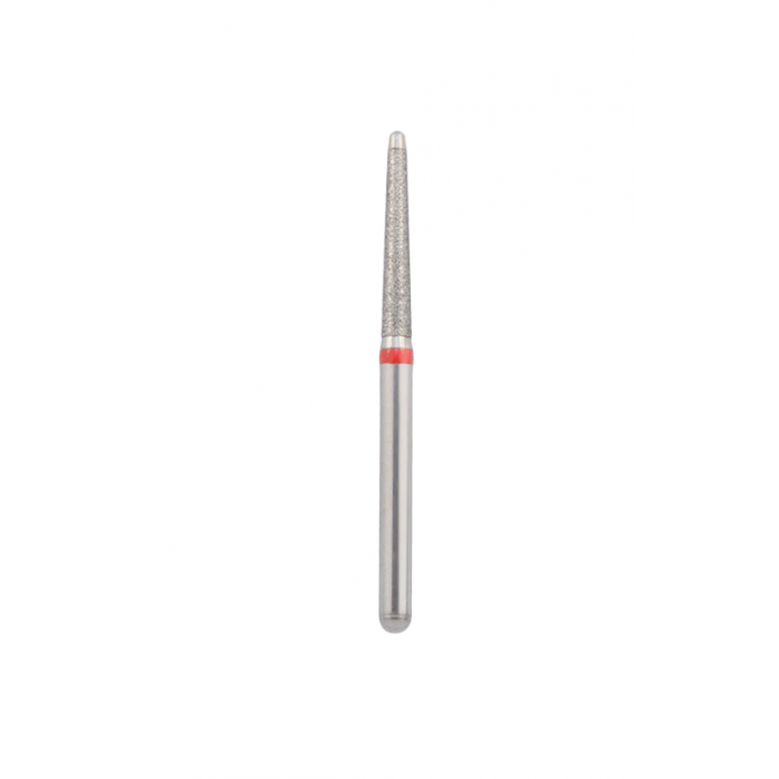 Бор алмазный 857-014F-FG (1шт) форма конус круглый с безопасной верхушкой, мелкое зерно, NTI