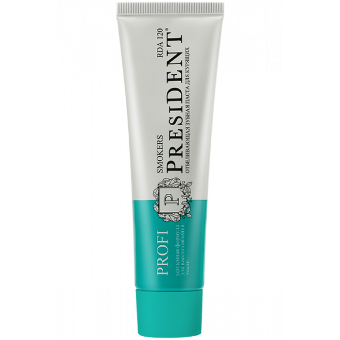 Зубная паста PRESIDENT Smokers (50 мл) RDA 120