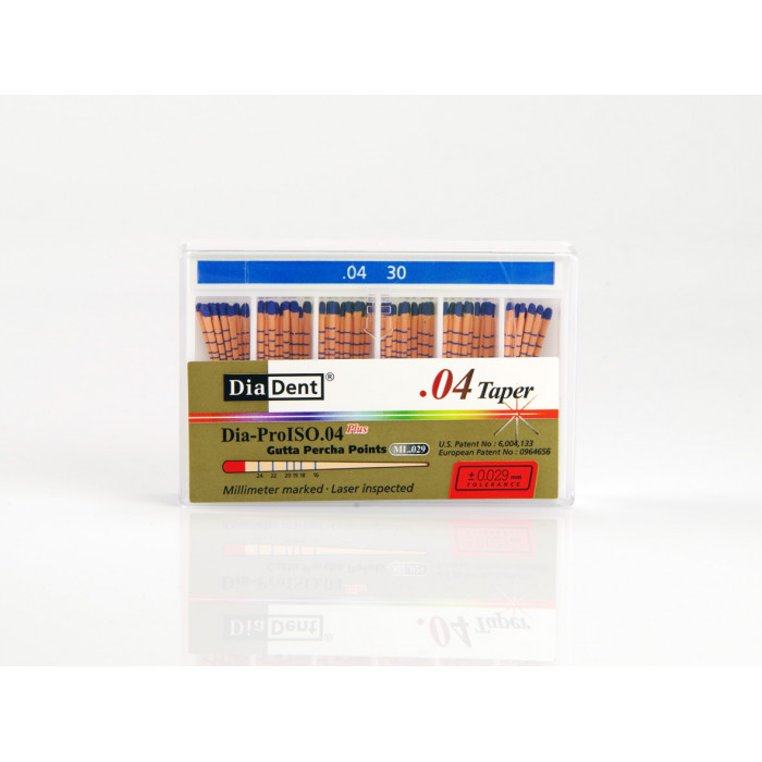 Гуттаперча DiaDent .04 №30 (60 шт/уп) 