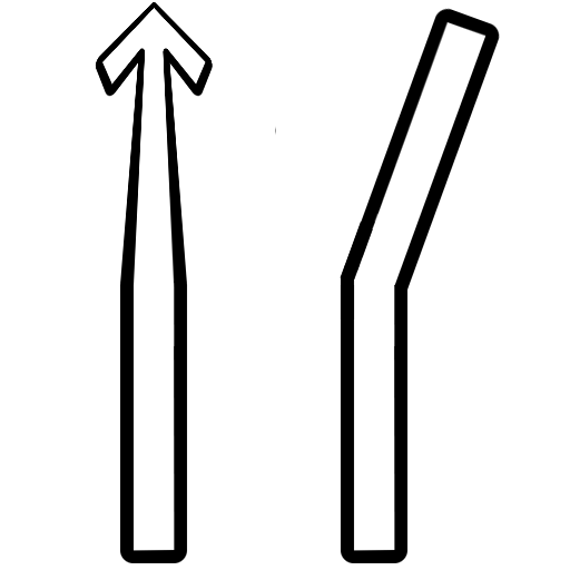 Изогнутый в профиль стоматологический элеватор